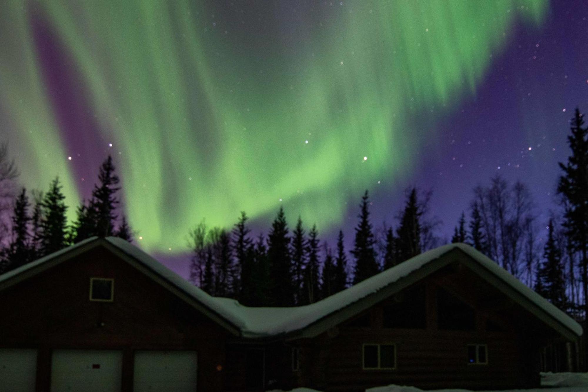 Riverside Log Cabin On-Site Aurora Viewing! North Pole Eksteriør bilde